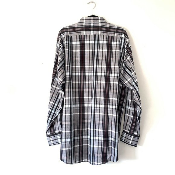 Thomas Dean XXL Plaid Button Down Dress Shirt - Picture 5 of 8